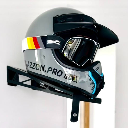 Motorcycle helmet rack
